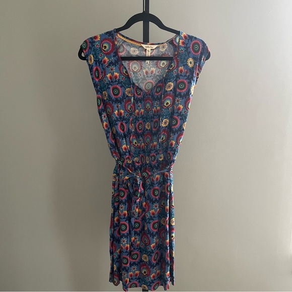 Matilda Jane Splendid Cap Sleeve Blue Floral Short Dress Women's Size Medium - Picture 3 of 6